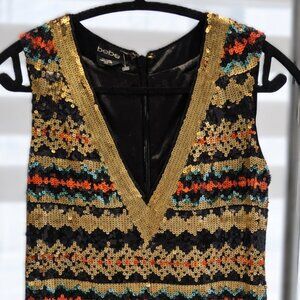 Bebe Sequin Party Dress • XS (also Fits Small) • Sparkly Event Wear